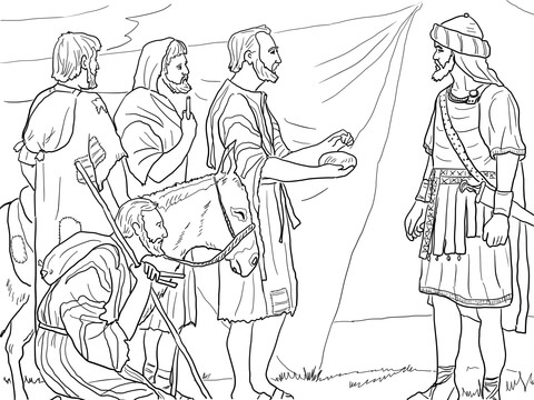 Gibeonites Trick Joshua Coloring Page